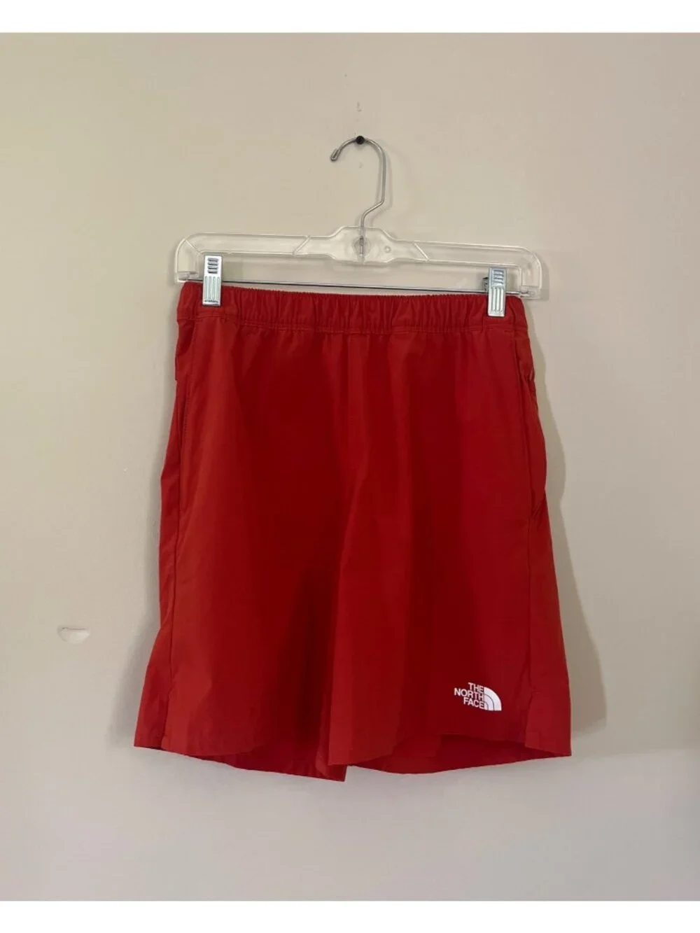 The North Face Mens Small Orange Activewear Shorts Drawstring Pockets